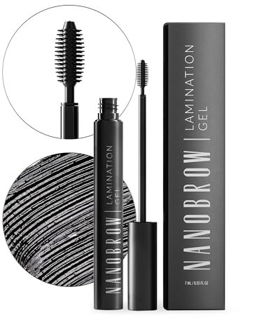 Gel Per Sopracciglia Nanobrow Lamination Gel Black - gel per lo styling delle sopracciglia, acconcia e riempie le sopracciglia