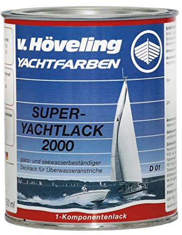 V. HÖVELING Yachtfarben D01 Super Yachtlack 2000 RAL 7035 lichtgrau 750 ml