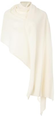 Villand Damen 100% reiner Kaschmir gestrickter Schal - Extra großer leichter Pashmina-Stola mit Geschenkbox (Weiß)