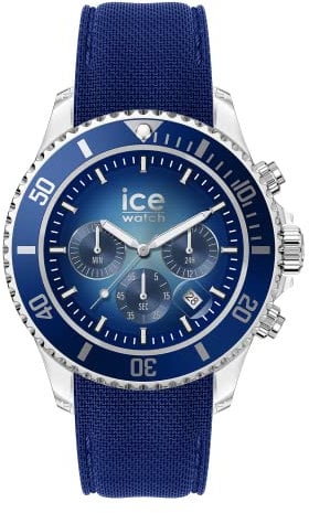 Ice-Watch - ICE chrono Deep blue - Blaue Herrenuhr mit Silikonarmband - Chrono - 021441 (Medium)