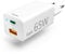Hama Schnellladegerät, GaN, 1x USB-C PD, 1x USB-A QC, Mini-Ladegerät, 65 W, Weiß