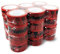 versando 24x geräuscharmes Packband Vorsicht Glas rot 66m Klebeband zum Verpacken von Paketen + Kartons - starke Klebekraft leise abrollend 24 Rollen