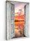 MuchoWow© Bild auf Leinwand Groß 80x120 cm XXL Schlafzimmer Bilder Wand Deko Wohnzimmer Modern Wanddeko Bilderwand Geschenk Landschaft - Sonnenuntergang - Wasser - Fensterblick