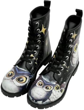 DOGO Stivali Lunghi, Moda Boot Donna, Nero, 37 EU