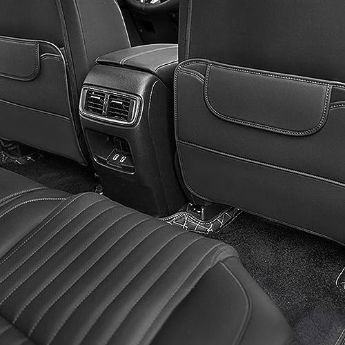 2 Stück Autositz Schutz Rückseite Kinder für Mini Hatchback R50 R53 R56 F56 F55, Rückenlehnenschutz und Organizer, Wasserdicht und Pflegeleicht,- Black