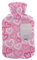 Country Club Hearts Fleece Soft 2L Hot Water Bottle Pink 32x20cm