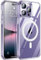 Oprimio Magnetische Hülle für iPhone 12 / iPhone 12 Pro - Transparente Handyhülle, Starker Magnet, Kratzfeste PC-Rückseite - Kompatibel mit MagSafe Zubehör