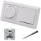 GIRA 245500 LED Drehdimmer Dimmer + Dimmerscheibe Zentralscheibe 065003 und Lichtschalter 010600 in System55 reinweiß glänzend inklusive EBROM Phasenprüfer zur Montage der Geräte