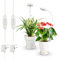 SANSI Grow Lights for Indoor Plants, 4000K Sunlike White Full Spectrum Gooseneck Pot Clip LED Grow Light, 3/6/12H Timer (No Auto-on), 7 Brightness for Small Plants Growth - Pack of 2