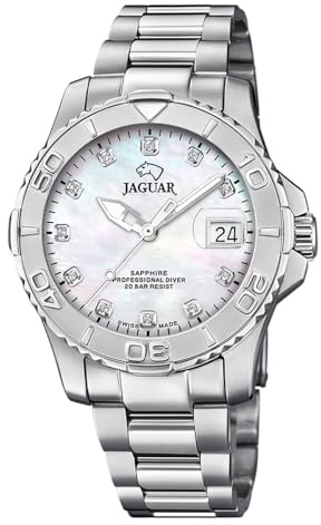 Jaguar CAB.ACE.ESF.BLNC. | Quarzwerk, Kalender, Widerstandsfähiges Saphirglas, Wasserdicht 20 ATM J969/5 Couple Diver