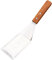 Ciieeo 1Stk Flacher Metallspatel Steak-Grill Flache Grillplatte Backschaufel Braten spachtel Kuchenschaufel Pizzaschaufel Flache Oberseite Pfannenwender Flipper Hölzern