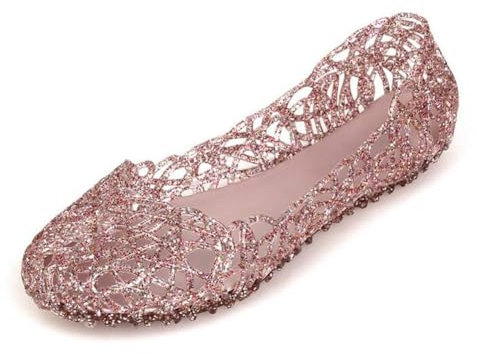KOCEARFY Damen Anti-Rutsch Sommer Flache Schuhe Gelee Schuhe Lufttanzschuhe Weiche Strand Sandalen (Rosa, Erwachsene, Damen, 39, Numerisch, EU Schuhgrößensystem, M)