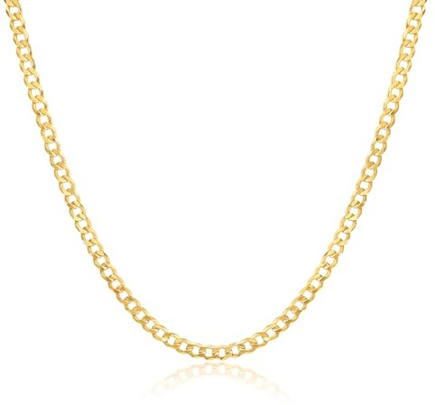 Mary & Jules Halskette Damen Gold aus recyceltem 925 Sterling Silber, vergoldet - Kette 45 cm für Frauen & Mädchen, Kette Damen, hautverträglich & langlebig