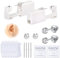 AVYRING 2Pcs Disposable Ear Piercing Set with 4MM White Diamond Studs - Complete Set for Safe and Easy At-Home Ear Piercing, 316L Surgical Stainless Steel Ohrloch Stecher Set for Women Man
