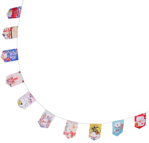 VANZACK Japanische Hängende Fahnen Dekorationsflagge Für Sushi-restaurants Stilvolle Wimpelkette Im Japanischen Design Für Izakaya Und Bar-dekoration Leicht Zu Reinigen Und Aufzuhängen