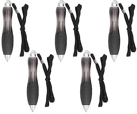 Verdant Touch Gewichteter Kugelschreiber mit breitem Griff, gewichtet, breiter Griff, Stifte für Arthritis Parkinson, 5 Stück, niedrige Griffstärke, einziehbarer Kugelschreiber, großes Fett, schwer,