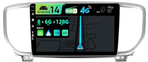 BXLIYER | Eingebaut 4G DAB | Android 15 QLED Autoradio für KIA KX5 / Sportage 4 (2016-2019) |6G+128G | Carplay & Android Auto | Kamera + MIC | Dual Band WiFi Lenkradsteuerung | 9 Zoll Octa-Core 2 Din