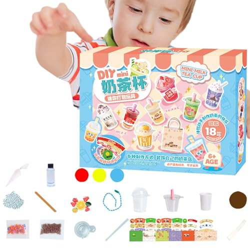 Bubble Tea Anhänger Ornament Bubble Teetasse Ornament Schlüsselanhänger Milchtee Anhänger Teetasse Anhänger für Schmuck Schlüsselanhänger Bubble Teetasse Niedlicher Anhänger für Teetasse,