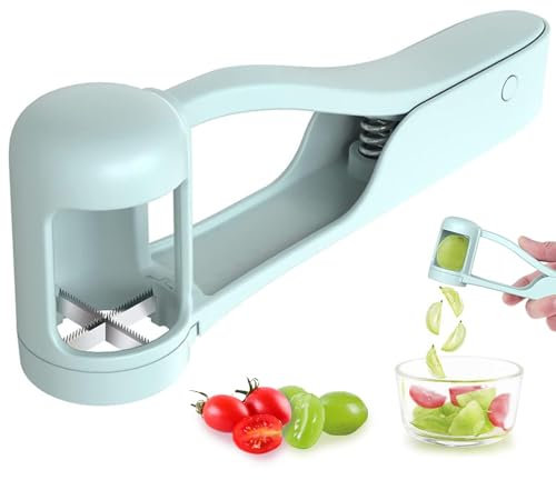 SSKHE Cortador de Uvas para Niños,Frutas de Acero Inoxidable Cortadora,Herramientas de Corte de Pasteles,cortador de uvas para Cocina Ensalada de Frutas y Verduras Herramientas de Corte de Pasteles