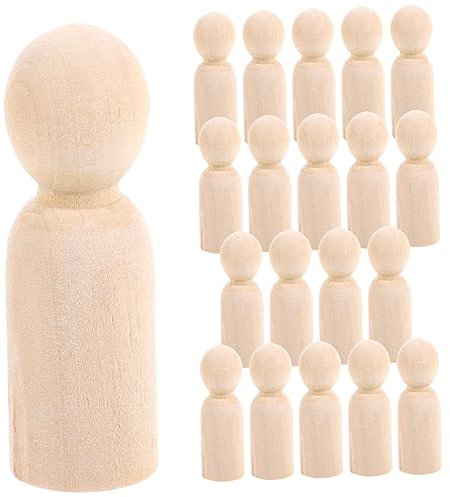 TOYANDONA 40 Stk Wanddekoration Holzfiguren für Malerei Handgemachte Dekoration Holzpuppen basteln Handgemachte Holzdekoration räumung von wohnkultur Holzhandwerk unvollendet Puppen aus Holz