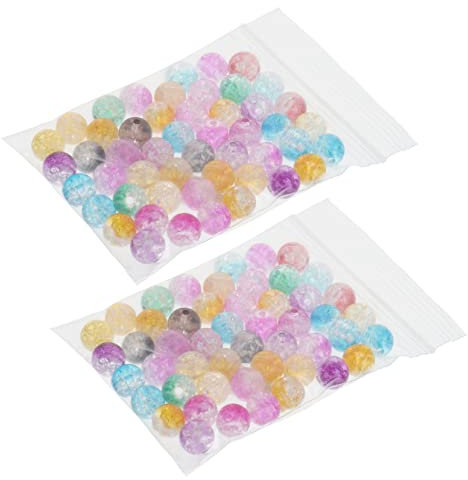 PHENOFICE 100stücke Acryl Perlen Runde Schmuck Bastelperlen Für Armbänder Ohrringe Und Mehr Gemischte Farben Langlebig Und Vielseitig Für Kreative Projekte