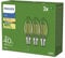 Philips Classic ultraeffiziente LED-Lampe mit Energieeffizienzklasse A, ersetzt 40W, E27 Sockel, Kerze, klar, warmweißes Licht (2700K), 3er Pack, neue Generation