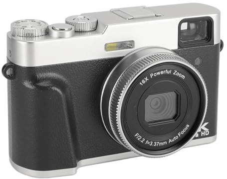 Appareil Photo Numérique 4K pour la Photographie, Appareil Photo Vlogging 48MP, Caméra Vidéo Rétro avec écran HD IPS 2,8, Zoom Numérique 16X, Anti-tremblement, Batterie NP-60