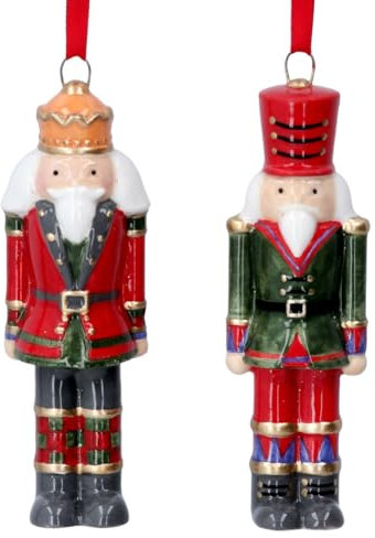 Christmas Decorations, 1 Old Fashioned Nutcracker Bauble, Traditional Nutcracker Ornament, Christmas Nutcracker Figurine, Vintage Xmas Nutcracker Bauble, Christmas Tree Bauble (Orange Hat)