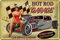 Schild Blech -Made in Germany- Pinup 30x20cm Retro Hot Rod Garage Service Metall Deko Blechschild