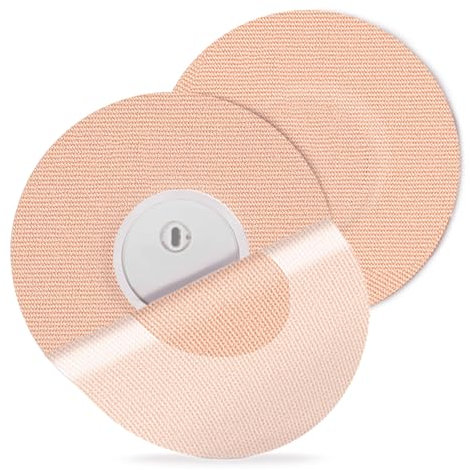 Kuruyo 30 Stück Freestyle Libre 3 Pflaster Wasserfest,15 Tage Klebekraft,Atmungsaktiv Ohne Loch & Hautfreundlich Fixierung,Beige