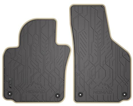 MOTOS Gummimatten vorne passend für Skoda Octavia II 2004-2013 erste Sitzreihe Robuste und flexible Fussmatten Auto, kompatibel mit Befestigungssystem, Eingebaute Stopper, Praktische Ränder, Rutschfes