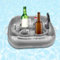 CLIUNT Aufblasbarer schwimmender, Pool Getränkehalter mit 6 Löchern, schwimmender Tisch, Aufblasbar Poolbar, Schwimmender Bierhalter, für Pool, Party, Strand