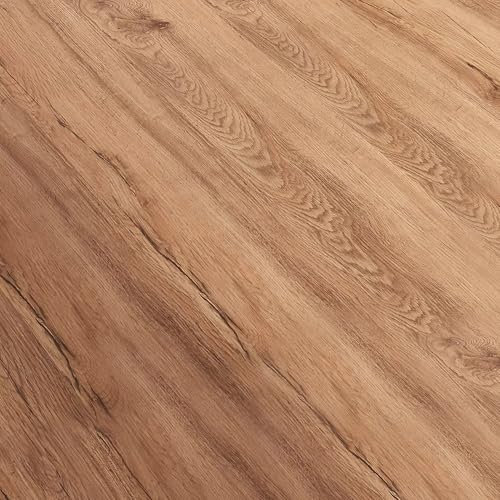 NEU.HOLZ Set 10 Listoni di Pavimento SPC a Incastro Click Effetto Legno Tavole da 122x18 cm con Copertura cca.2,2 m² Pavimentazione per Interni Casa Ufficio - Rovere Nordico