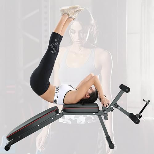 Banc De Musculation Pliable, Leg Extension Machine, Banc Musculation Multifonction, Sit Up Bench - Équipement De Musculation, Capacité De 440 Lb Black,118x111x48cm