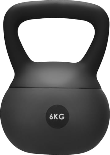 Gymtek® Weiche Kettlebell 6 kg, Handeln für Frauen - 6kg Kugelhantel - Kettlebell Soft, Gewichte Hantel, Kugelgewicht, Home Gym Equipment, Fitness, Krafttraining, Sport Geräte für Zuhause