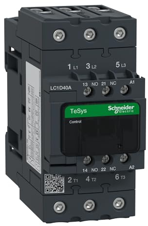 Schneider Electric, TeSys D contactor - 3P(3 NO) - AC-3 - <= 440 V 40 A - 240 V AC 50/60 Hz coil, LC1D40AU7