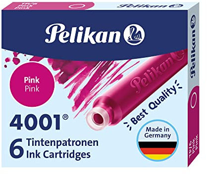 Pelikan Encre 4001 Boîte de 10 Etuis de 6 Cartouche d'encre TP/6 Rose