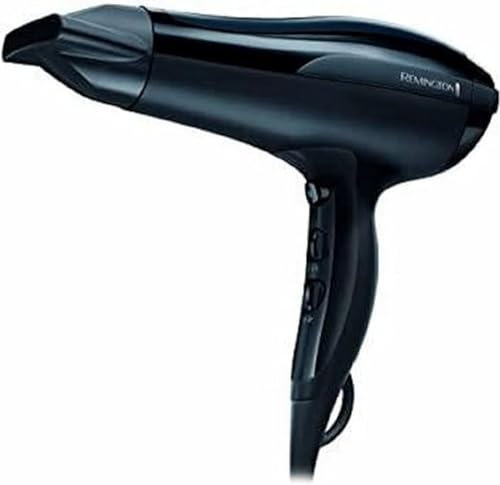 Remington Secador de Pelo Pro-Air - Iónico, 2200 W, Concentrador, 3 Temperaturas, 2 Velocidades, Rejilla Cerámica, Gancho Para Colgar, Rejilla Trasera Desmontable - D5210