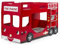 Vipack 'Autobett scftbb19 Bett Feuerwehrmann Etagenbett und rot MDF Rot 211 x 96 x 130 cm