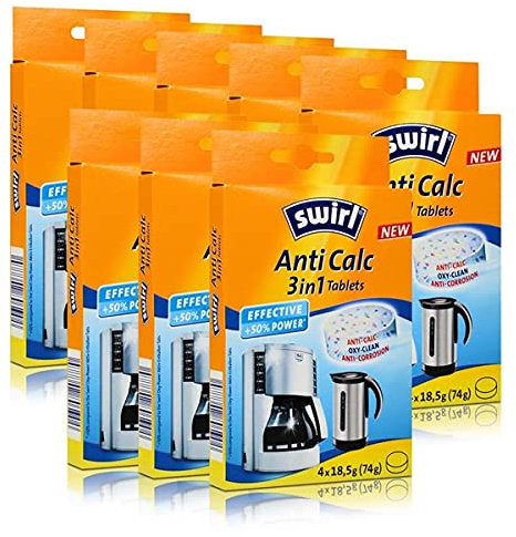 8x Swirl Anti Calc 3in1 Tablets Entkalkung und Reinigung für Kaffeemaschinen