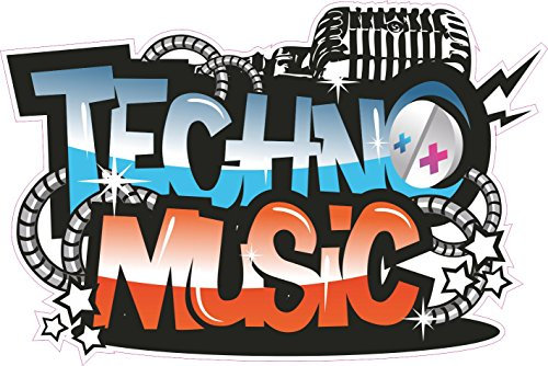 NetSpares 1 x Aufkleber Techno Music Logo Electro DJ Tuning Shocker Party Disco Sticker