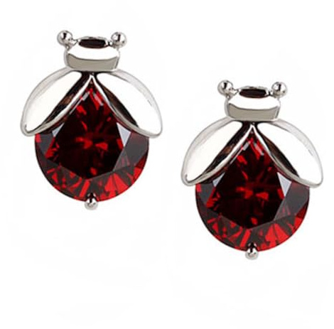 Crystalline Azuria Mariquitas Zirconia Cristales Perlas Blancas simuladas Pendientes de tuerca 18ct Chapado en Oro Blanco para Mujeres y Niñas