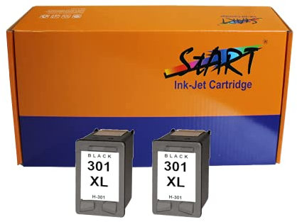 Start - 2 XL Tintenpatronen als Ersatz für HP 301XL HP301XL Schwarz für HP DeskJet Druckerpatronen