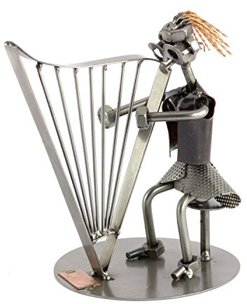 Steelman24 Schraubenmännchen Harfe | Made in Germany,Handarbeit,Geschenkidee,Stahlfigur,Metallfigur,Metallmännchen