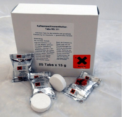 100 Kaffeemaschinen Entkalkungs Tabs - Entkalker Tabletten a` 15 Gramm