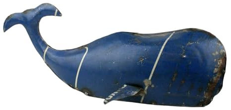 homart wiedergewonnenem Metall Deko Skulptur, kleine Wal