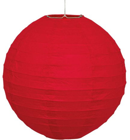 Wabenball aus Seidenpapier - 20 cm - Rot