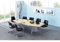 Konferenztisch mit Holzuntergestell 280x130/78cm Ahorn