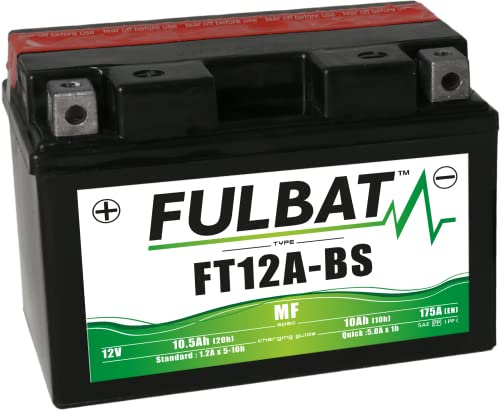 Batería FULBAT AGM YT12A-BS 12V 10Ah 175A Largo: 150 x Ancho: 88 x Alto 105 (mm)