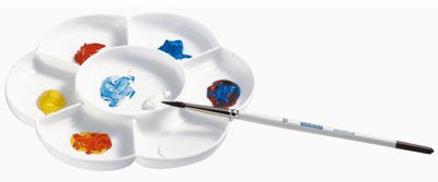 Palette marguerite pour gouache liquide + couvercle